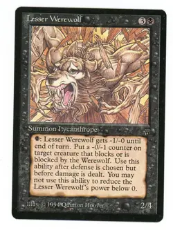 Magic the Gathering Legends Lesser Werewolf NM MTG Black - Image 1