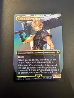 Cloud, Ex-SOLDIER Commander: Final Fantasy Borderless Foil Mythic Rare - Image 1