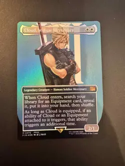 Cloud, Midgar Mercenary Final Fantasy Borderless Foil Mythic Rare - Image 1