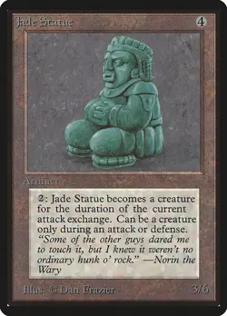 MTG Jade Statue Beta Magic the Gathering - Image 1