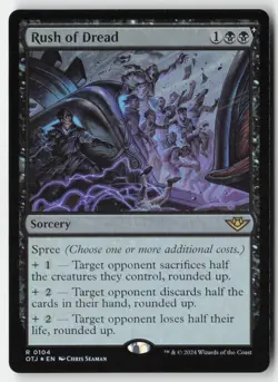 MTG - Rush of Dread FOIL R Outlaws of Thunder Junction 104 LP-NM - Image 1