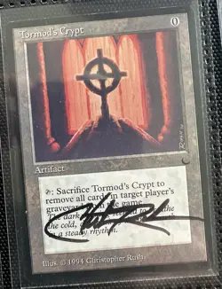 MTG Tormod's Crypt The Dark 1994 Signed CHRISTOPHER RUSH - Image 1