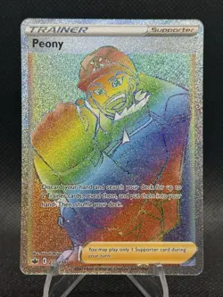 Pokemon Chilling Reign Peony 220/198 Rainbow Full Art Trainer Secret Rare - Image 1