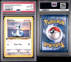 1999 Pokemon French Minidraco 1st Edition PSA 10! - Image 3