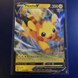 Pikachu V SWSH 285 Black Star Promo Pokemon - Image 1