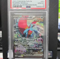 Pokemon PAR EN Roaring Moon ex Special Illustration Rare SIR 251/182 PSA 10 GEM - Image 1