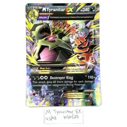 M Tyranitar EX 43/98 XY-Ancient Origins Pokemon TCG Full Art LP - Image 1
