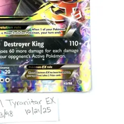 M Tyranitar EX 43/98 XY-Ancient Origins Pokemon TCG Full Art LP - Image 2