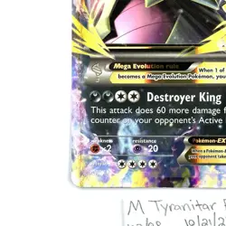 M Tyranitar EX 43/98 XY-Ancient Origins Pokemon TCG Full Art LP - Image 3