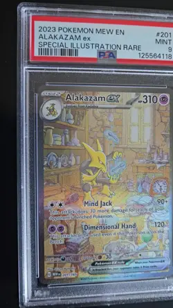 Pokemon TCG Scarlet and Violet Alakazam EX Full Art Sir 201/165 PSA 9 - Image 2