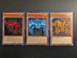 Yugioh - Slifer, Obelisk, Ra LDK2-ENS01 Limited Ultra Complete Set NM - Image 1