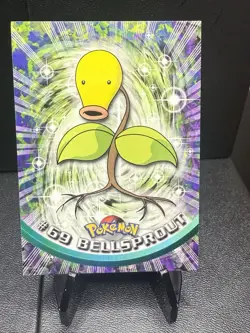 Pokemon Card Bellsprout #69 Topps Animation Series Blue Logo NM - Image 1