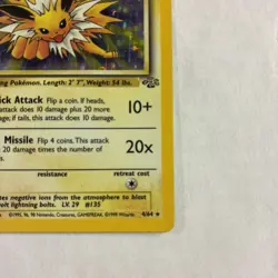 1st Edition Jolteon 4/64 Jungle Holo Rare Pokemon Card TCG (LP) - Image 5