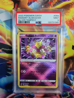 Pokemon Radiant Alakazam Silver Tempest #059 Graded Card PSA 9 - Image 1