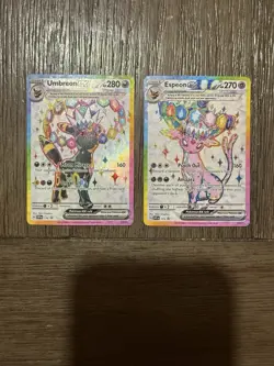 Pokemon Umbreon 176 Ex And Espeon 175 Ex Premium Figure Collection Promos 2 Card - Image 1