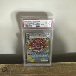 Hearthflame Mask Ogerpon EX 148 SIR Prismatic Evolutions Pokemon Card PSA 8.5 - Image 1