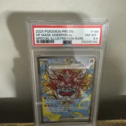 Hearthflame Mask Ogerpon EX 148 SIR Prismatic Evolutions Pokemon Card PSA 8.5 - Image 3