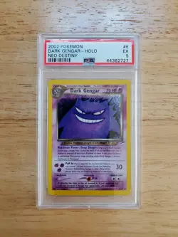 Pokemon PSA 5 EX 2002 Dark Gengar Neo Destiny Holo Card - Image 1