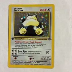 1st edition Snorlax 11/64 Holo Rare Jungle Card LP Pokemon TCG - Image 1