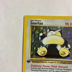 1st edition Snorlax 11/64 Holo Rare Jungle Card LP Pokemon TCG - Image 4