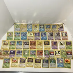 Vintage Pokemon Card Lot 40+ WOTC Holos + Rares - HP & Damaged - See Pics - Image 1