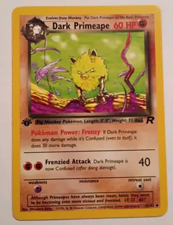 Dark Primeape 43/82 Uncommon Team Rocket 1st Edition Non Holo Pokemon Card Nm - Image 1