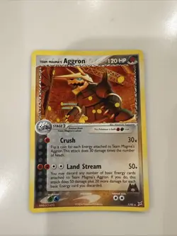 Pokemon EX 2004 Team Magma vs Team Aqua Magma's Aggron Holo Card 7/95 - Image 1
