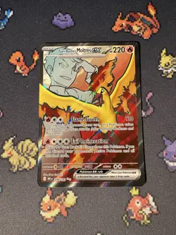 Pokemon Cards Rocket’s Moltres ex 208/182 Secret Rare Destined Rivals - (NM) - Image 1