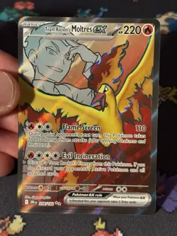 Pokemon Cards Rocket’s Moltres ex 208/182 Secret Rare Destined Rivals - (NM) - Image 2