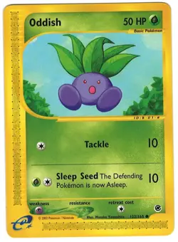 Oddish 122/165 Pokemon Card Expedition Common 50 HP Near Mint KH - Image 1
