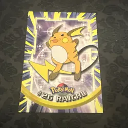 1999 Topps TV Animation Edition Raichu Pokemon Card #26 Non-Holo Black Logo - Image 1