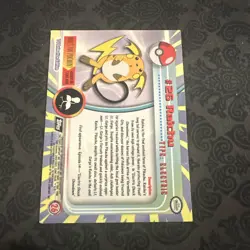 1999 Topps TV Animation Edition Raichu Pokemon Card #26 Non-Holo Black Logo - Image 2