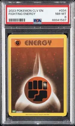 2023 POKEMON CLV-TRADING CARD GAME CLASSIC #034 FIGHTING ENERGY PSA 8 - Image 1