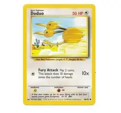 Doduo 48/102 Base Set WOTC Pokemon Card - LP - Image 1