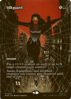 MTG Silkguard (Borderless) Normal NM Marvel Universe Eternal-Legal Magic 37 - Image 1