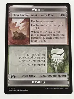 MTG Wilds of Eldraine Wicked Role/Cursed Role Token 0017 NM - Image 1