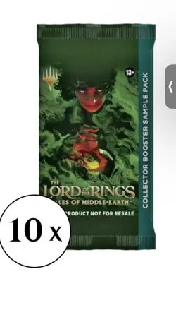 MTG - 10 x Collector Booster SAMPLE PACK - Lord of the Rings - 10 Packs Total - Image 1