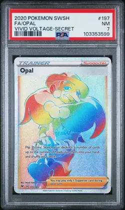 2020 POKEMON SWORD & SHIELD VIVID VOLTAGE SECRET #197 FULL ART/OPAL PSA 7 - Image 1