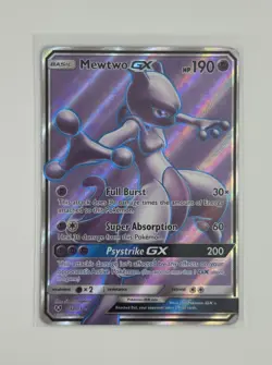 Pokemon Mewtwo GX TCG Full Art Ultra Rare Holo Card 72/73 Shining Legends - Image 3