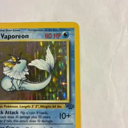 1st edition Vaporeon 12/64 Jungle Holo Rare Card LP Pokemon TCG - Image 3