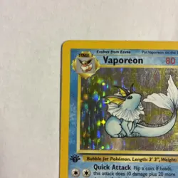1st edition Vaporeon 12/64 Jungle Holo Rare Card LP Pokemon TCG - Image 4