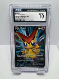 2021 Pokemon Victini V Battle Styles Ultra Rare CGC 10 - Image 1