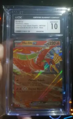 2023 Pokemon Ho-Oh ex Holo #007/034 English CGC 10 - Charizard Ho-oh Deck - Image 1