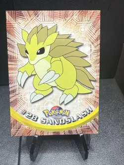 Sandslash #28 1999 Topps Series 1 Pokemon Blue Logo TV Animation Edition - Image 1