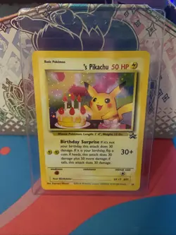Pokemon Black Star Promo #24 Birthday Pikachu Holo Near Mint 2001 - Image 1