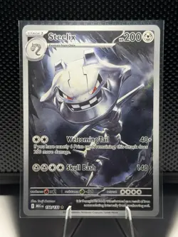 Steelix Pokemon 150/132 Full Art Illustration Rare Holo Mega Evolution - Image 1