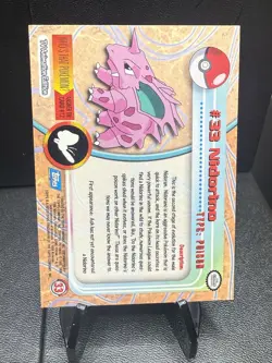 NM - Pokemon Topps Nidorino #33 TV Animation Edition Series 1 (Blue Logo) - Image 2