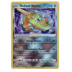 Radiant Steelix Rare 124/196 Lost Origin Pokemon TCG NM - Image 1
