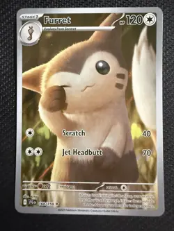 2025 Pokemon Journey Together JTG EN - Furret #168/159 Illustration Rare MINT! - Image 1