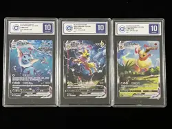 Pokemon S-Chinese Jolteon Flareon Vaporeon Vmax CSHC-003 006 CCIC 10 Lot 3 -TXNG - Image 1
